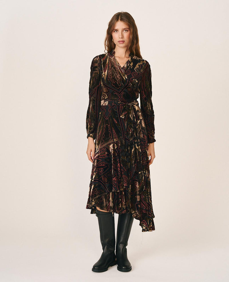 VESTIDO MIDI DE SEDA ESTAMPADO