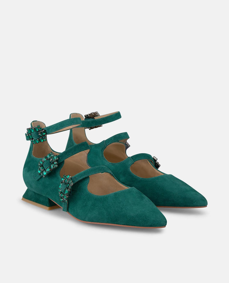 SCARPA AFFILATA CON FIBBIE