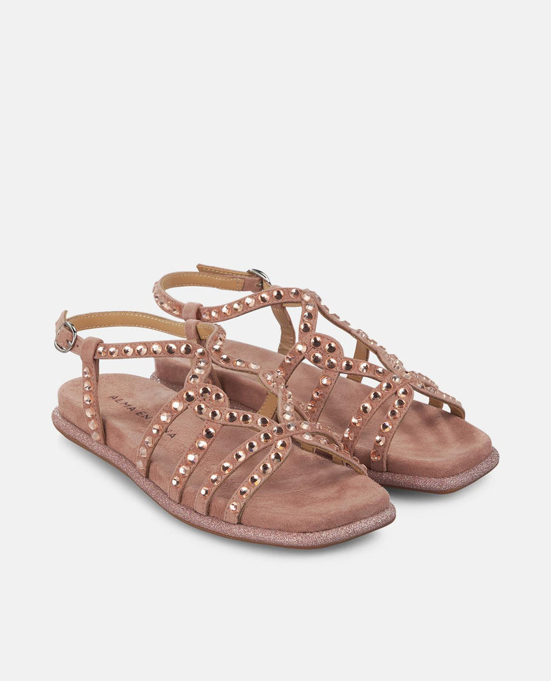 SANDALIA PLANA TIRA BRILLANTE