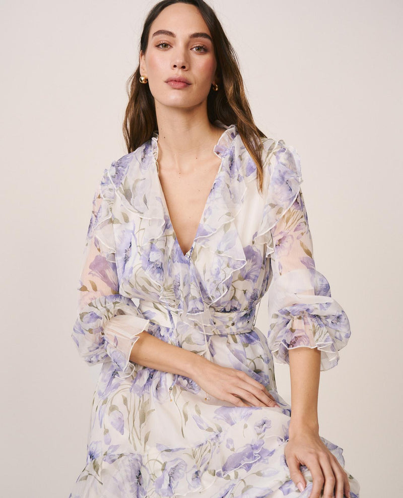 VESTIDO MIDI VOLANTES