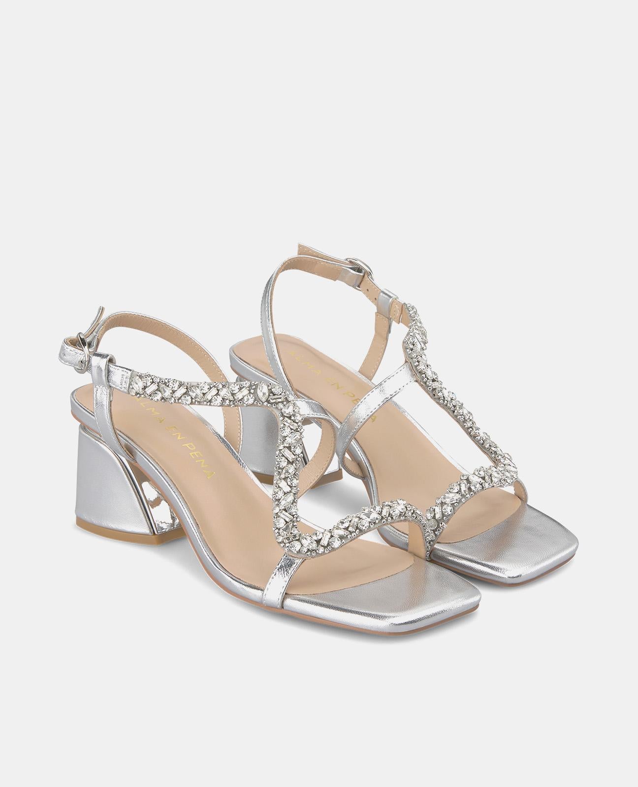 SNAKE SANDAL SQUARE HEEL