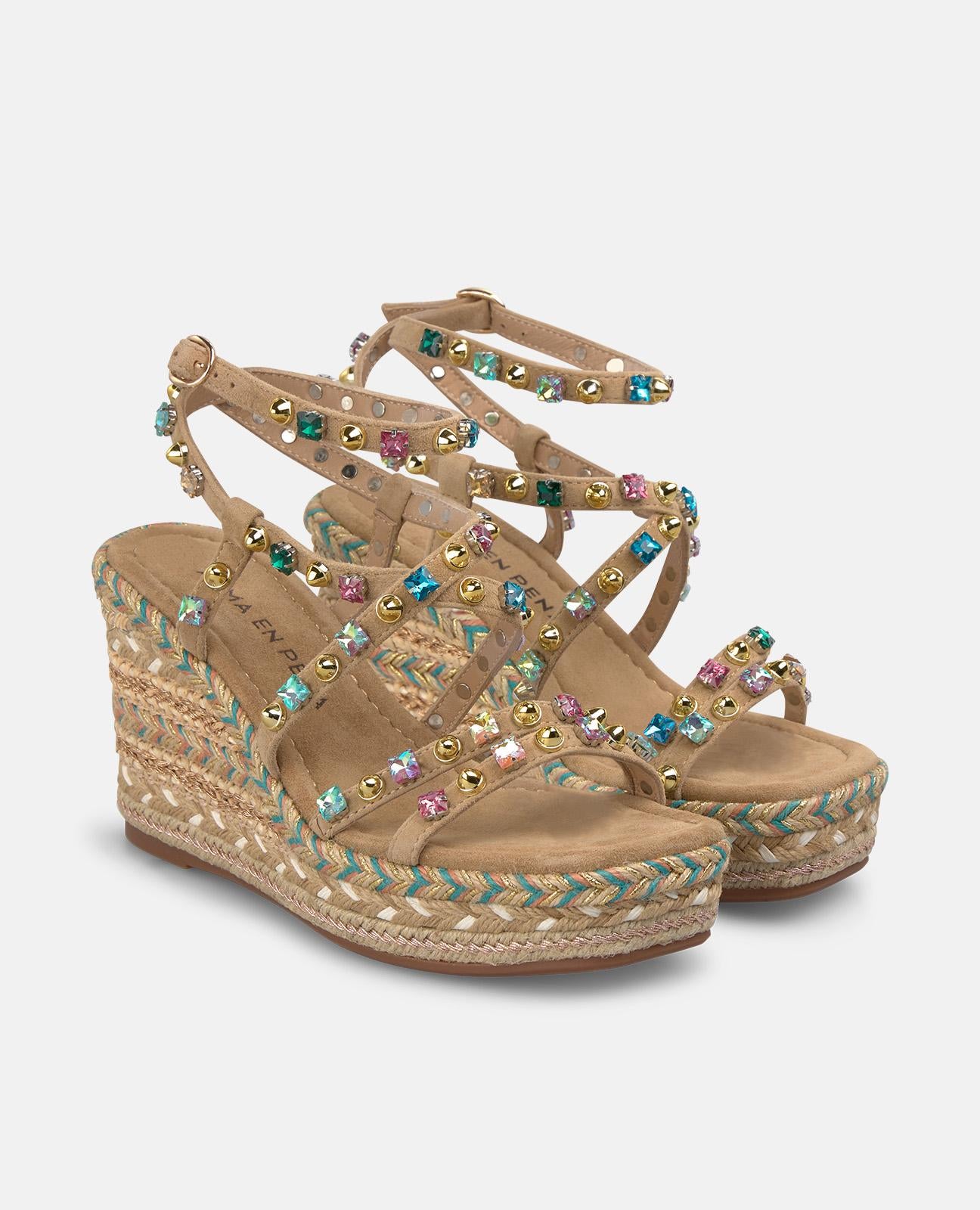 MULTI-STRAP ESPARTO SANDAL