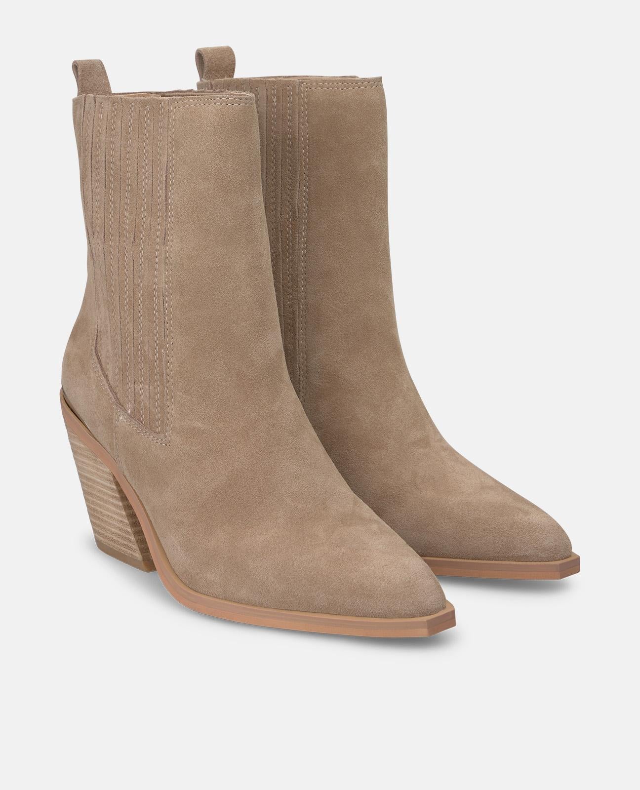 BOTTINE À TALON MÉTALLIQUE