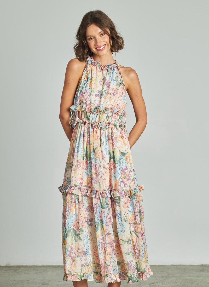 VESTIDO MIDI CUELLO HALTER