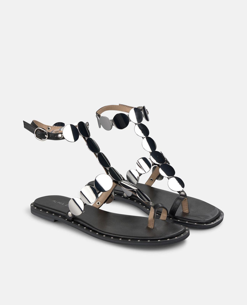 SANDAL WITH METALLIC ORNAMENT