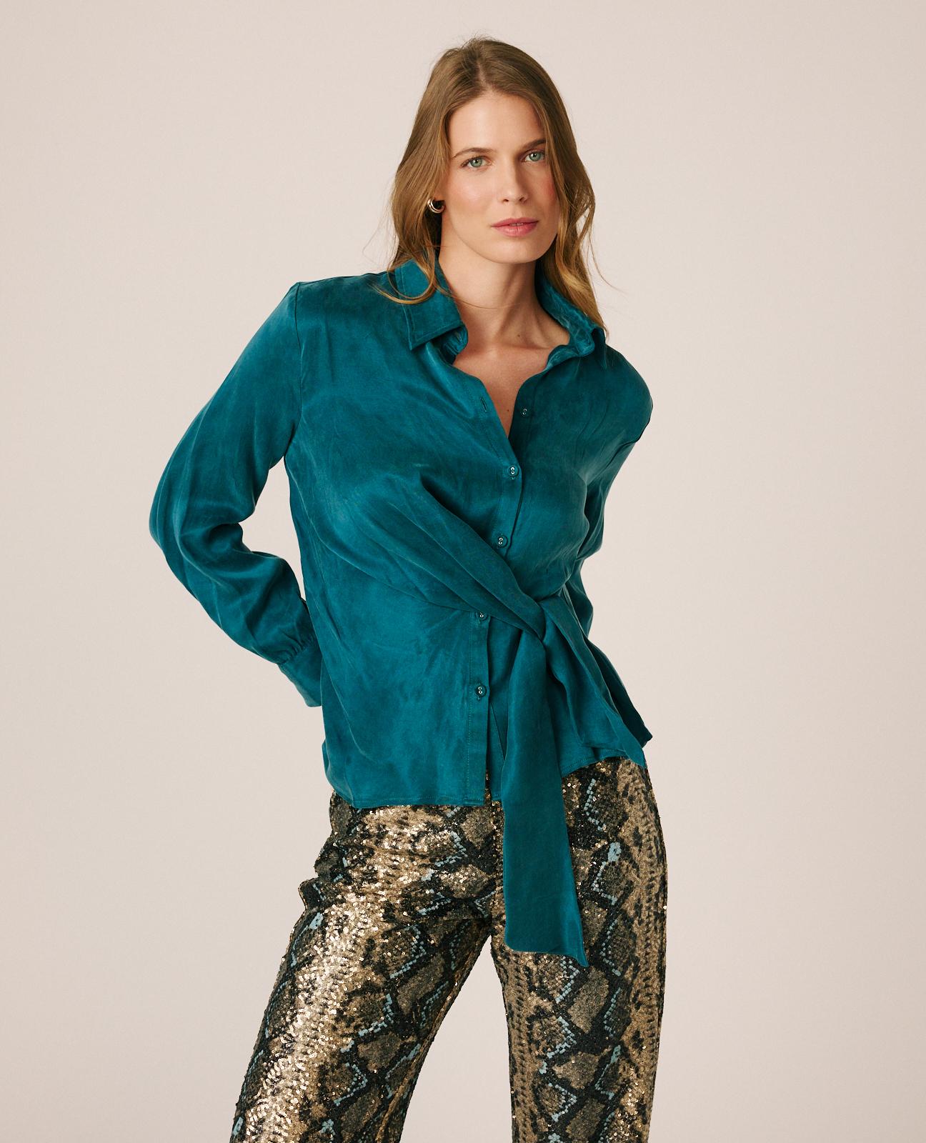 BLUSA SATÉN CAMISERA