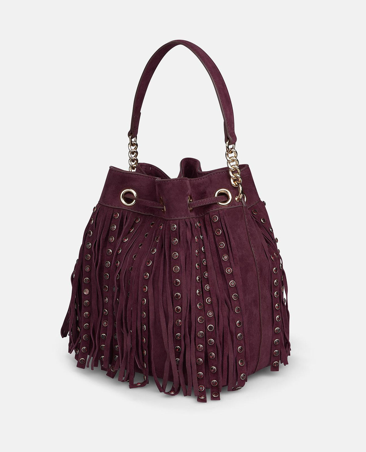 BOLSO BOMBONERA ANTE CON DETALLES METÁLICOS