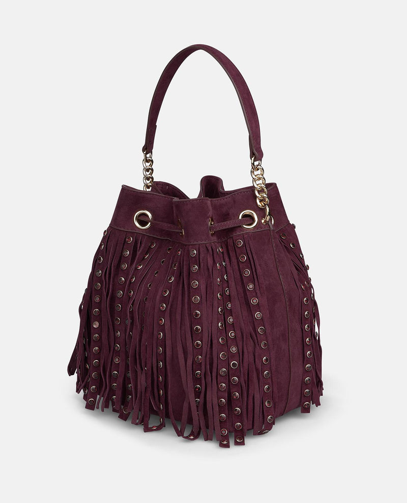 BOLSO BOMBONERA ANTE CON DETALLES METÁLICOS