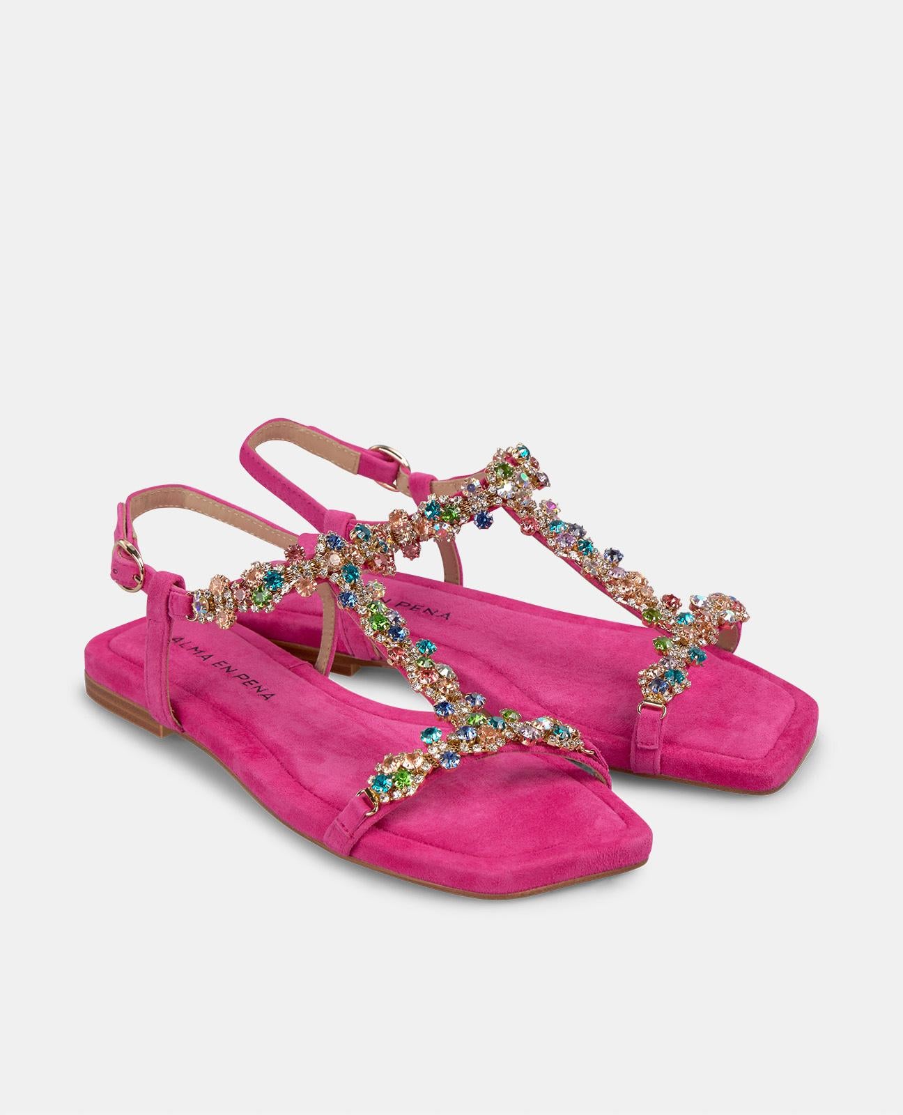 SANDALIA ABALORIOS MULTICOLOR