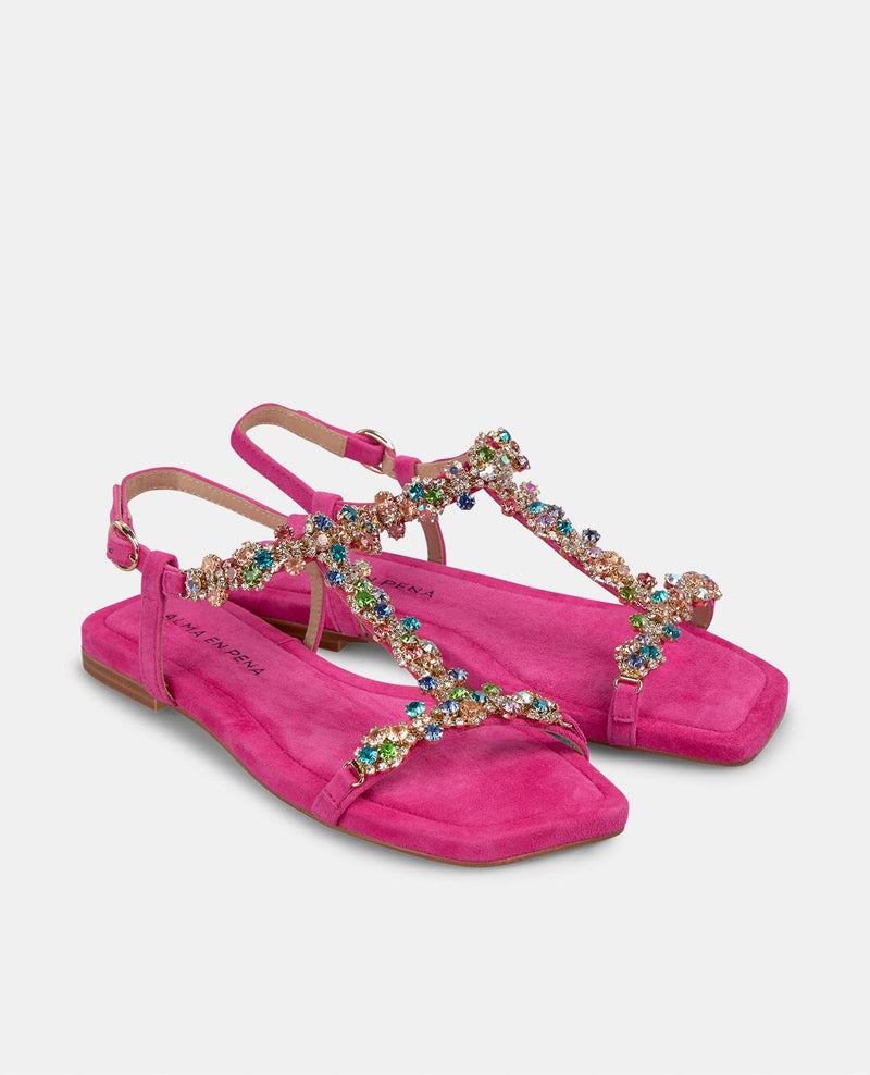 SANDALIA ABALORIOS MULTICOLOR