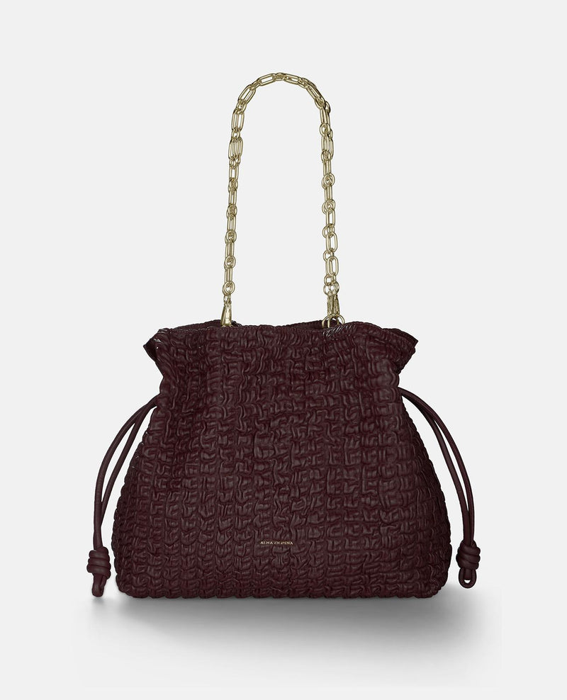 BORSA A FORMA DI CONFETTI IN PELLE STRUTTURATA