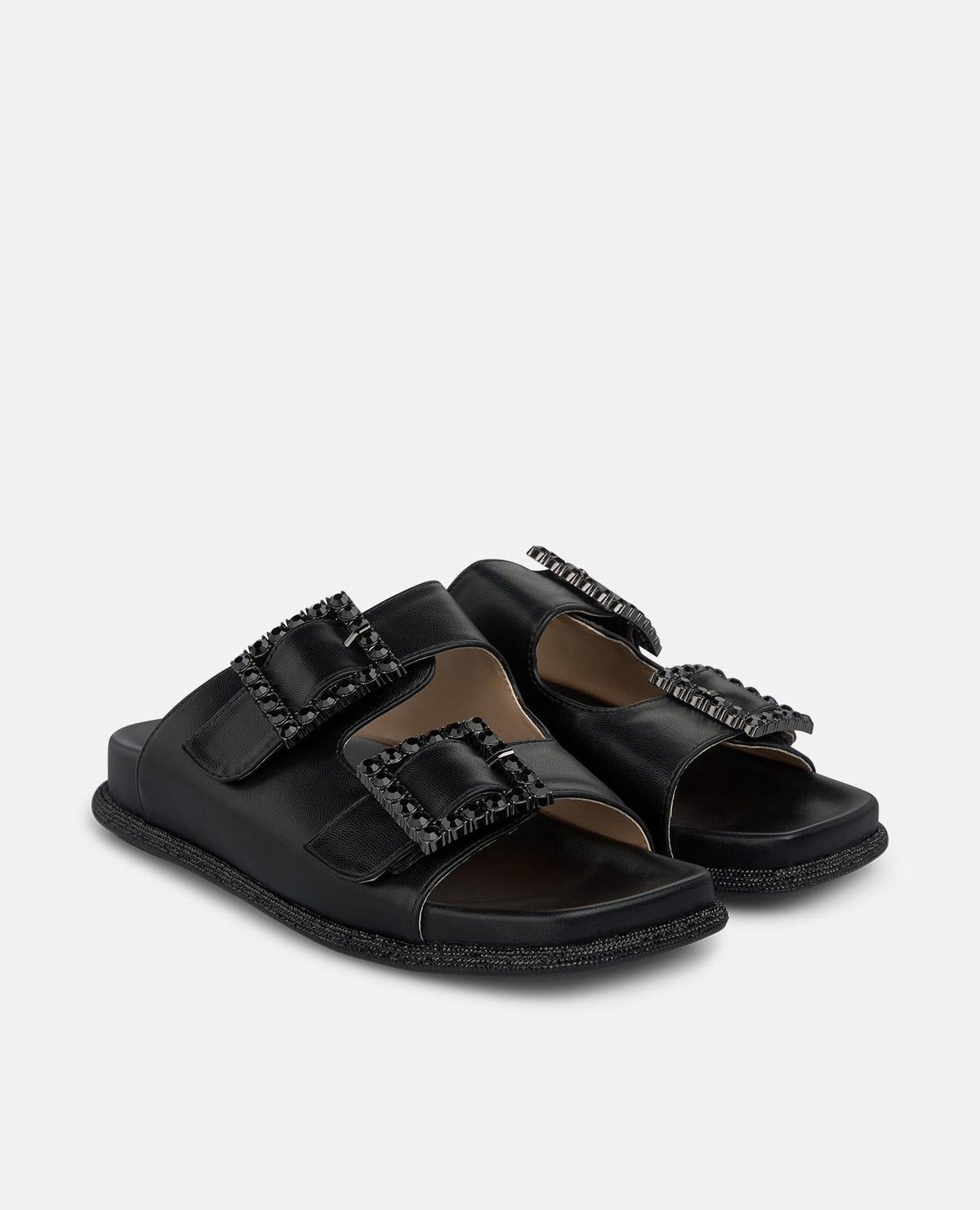 SANDALI CON PLATEAU E FIBBIE