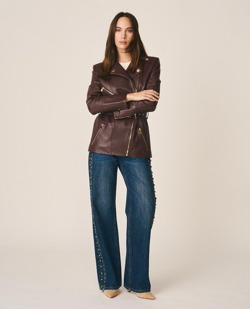 LEATHER BIKER JACKET