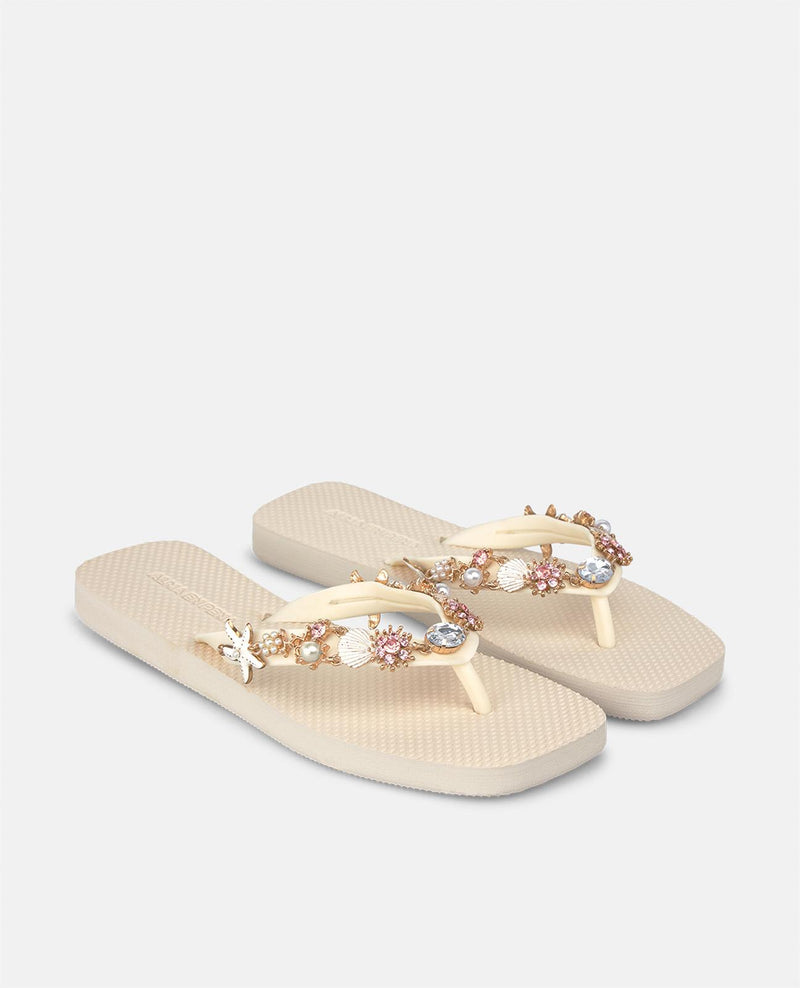 SANDALIA BAÑO CORTE T BLANCA