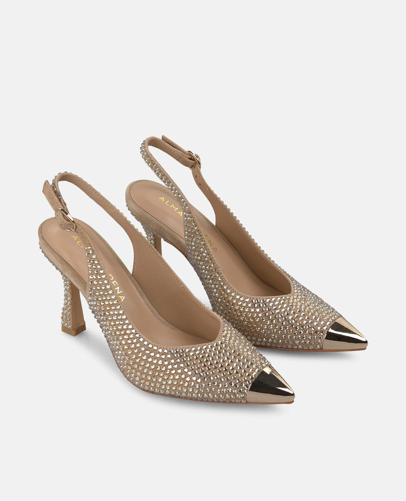 CHAUSSURE À TALON À BOUT MÉTALLIQUE