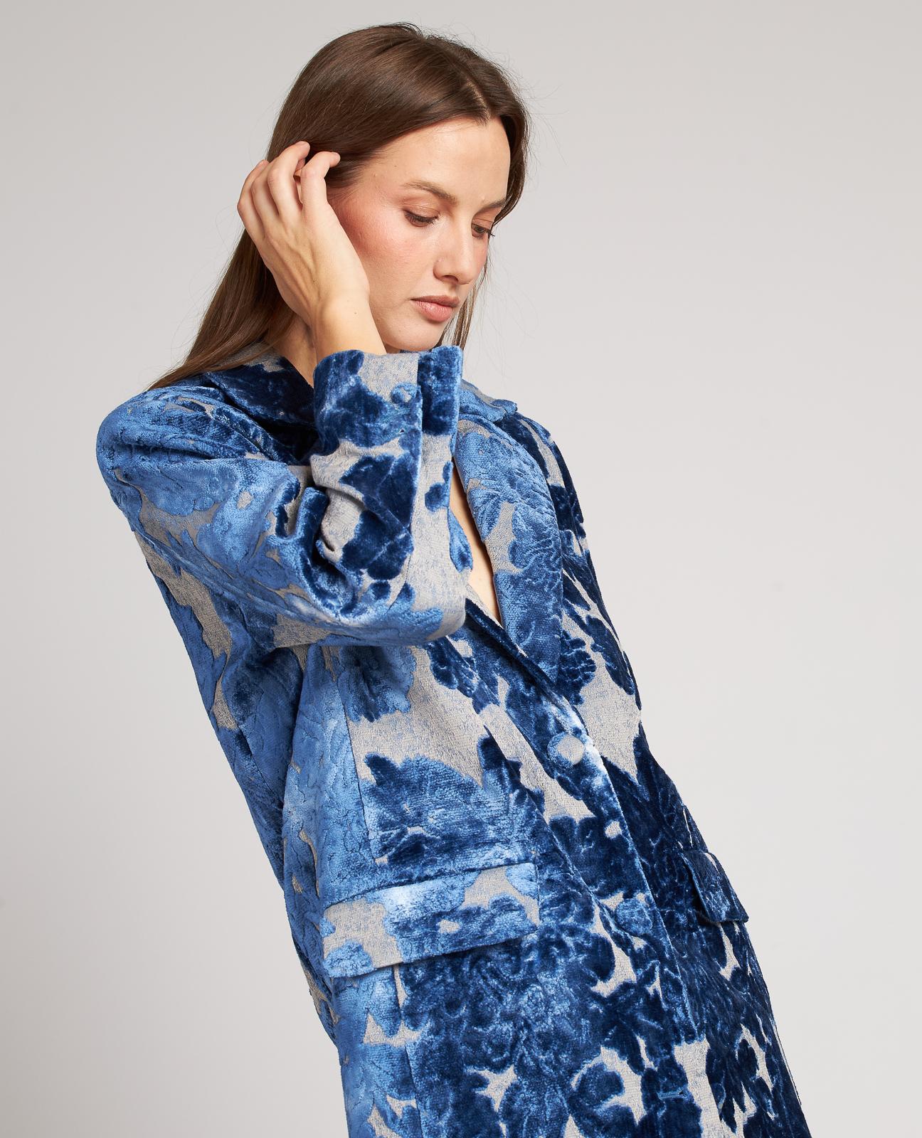 CAPPOTTO DI VELLUTO A FIORI