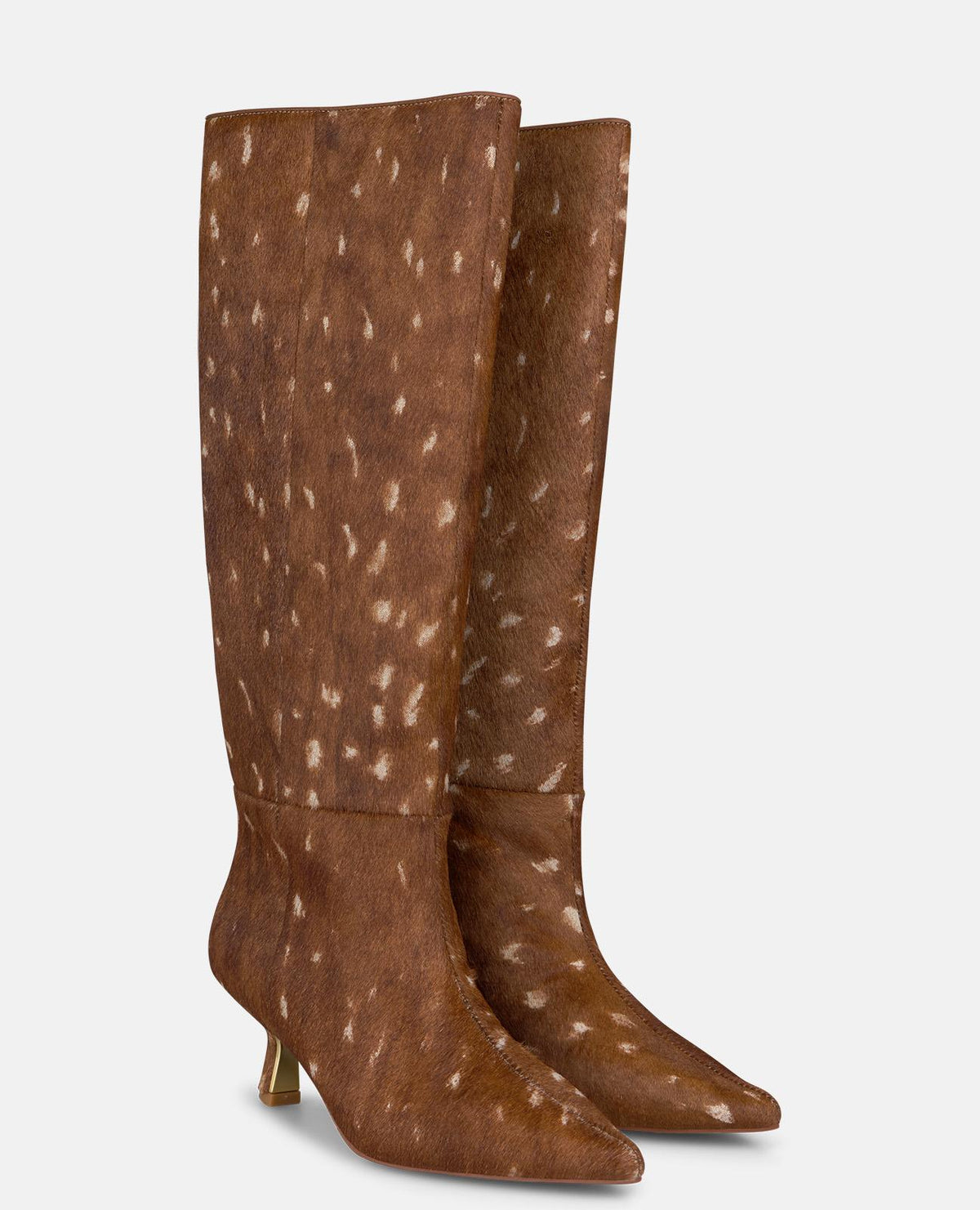 ANIMAL-PRINT LEATHER BOOTS