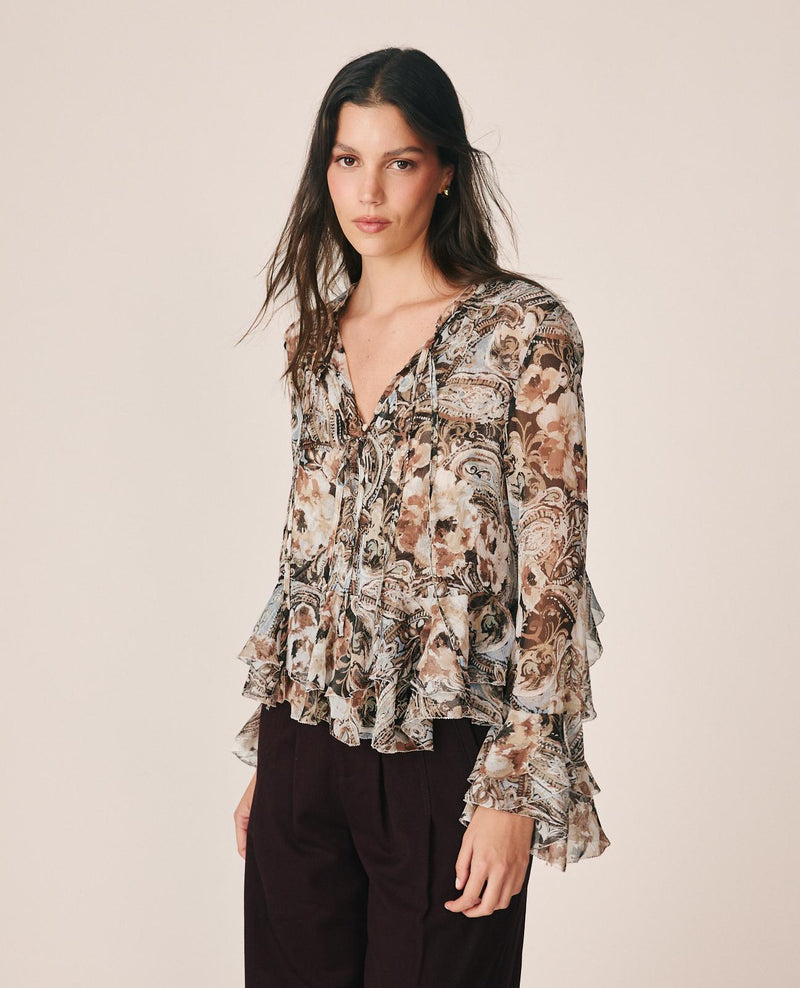BLUSA GASA ESTAMPADO FLORAL