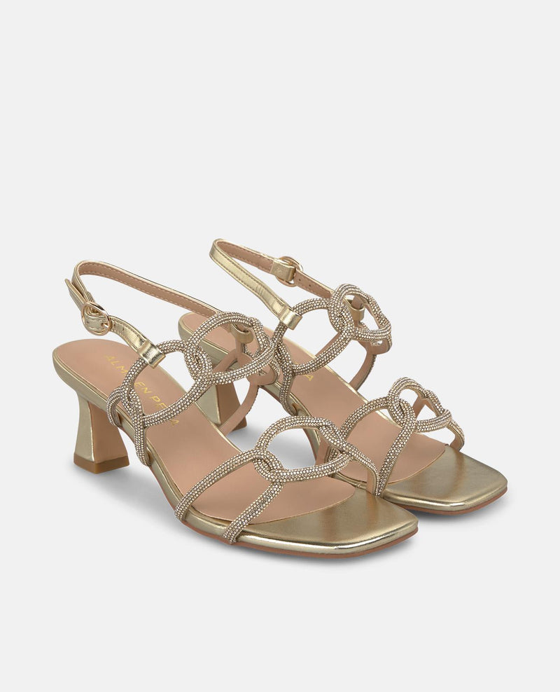 SANDALIA TACON MEDIO TIRAS CIRULARES