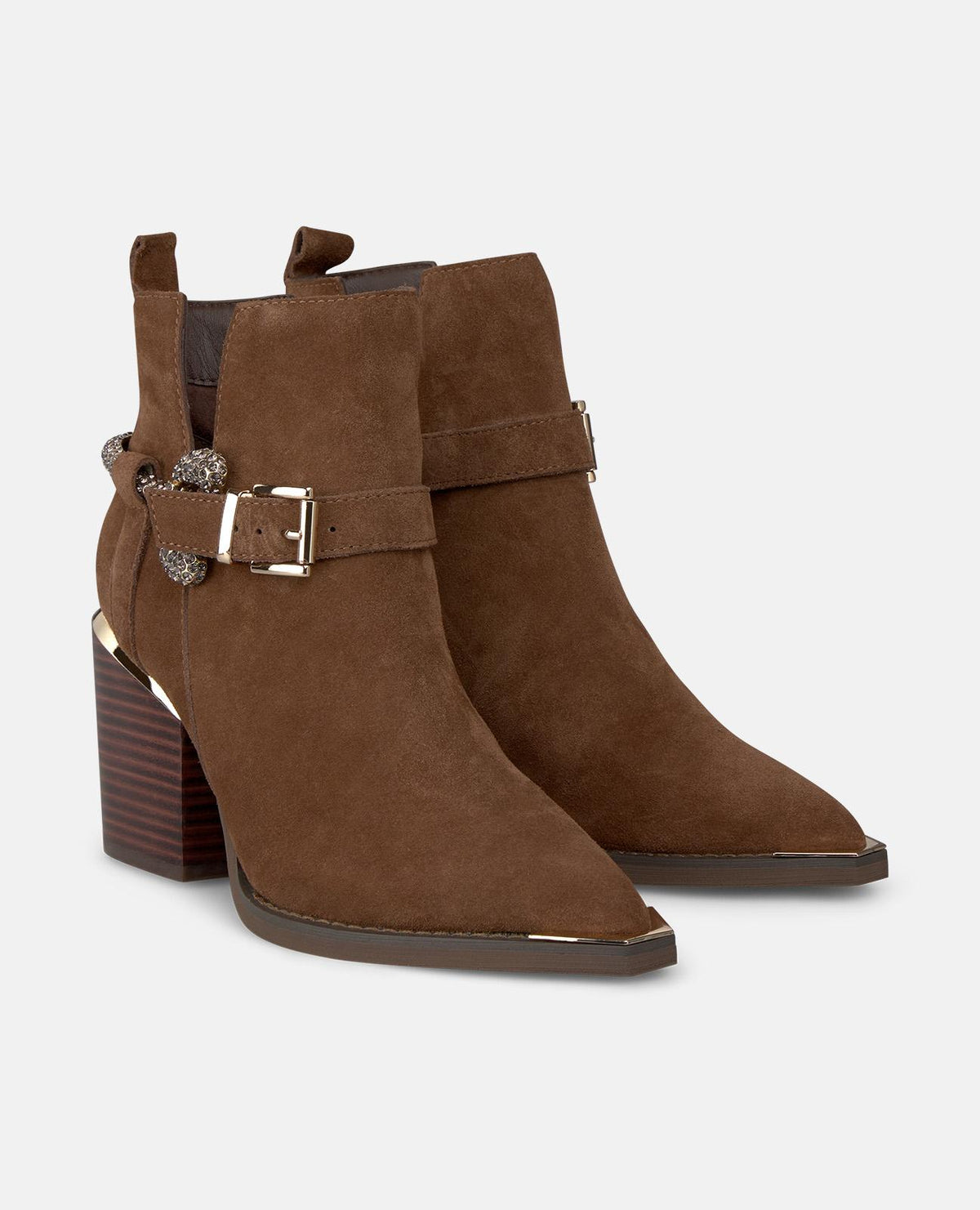 BOTA DE TORNOZELO COM ESTRIBO DE STRASS