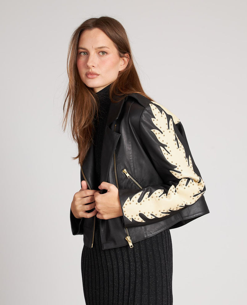 BIKER LEATHER FLAMES