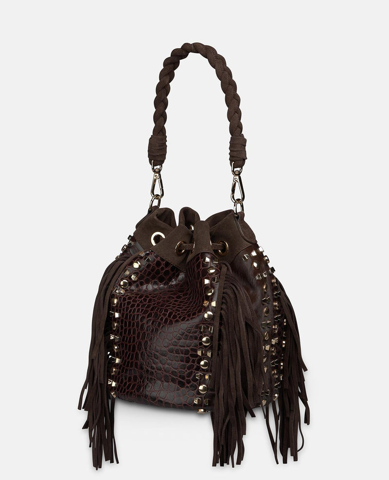 BOLSO BOMBONERA PIEL EFECTO SERPIENTE