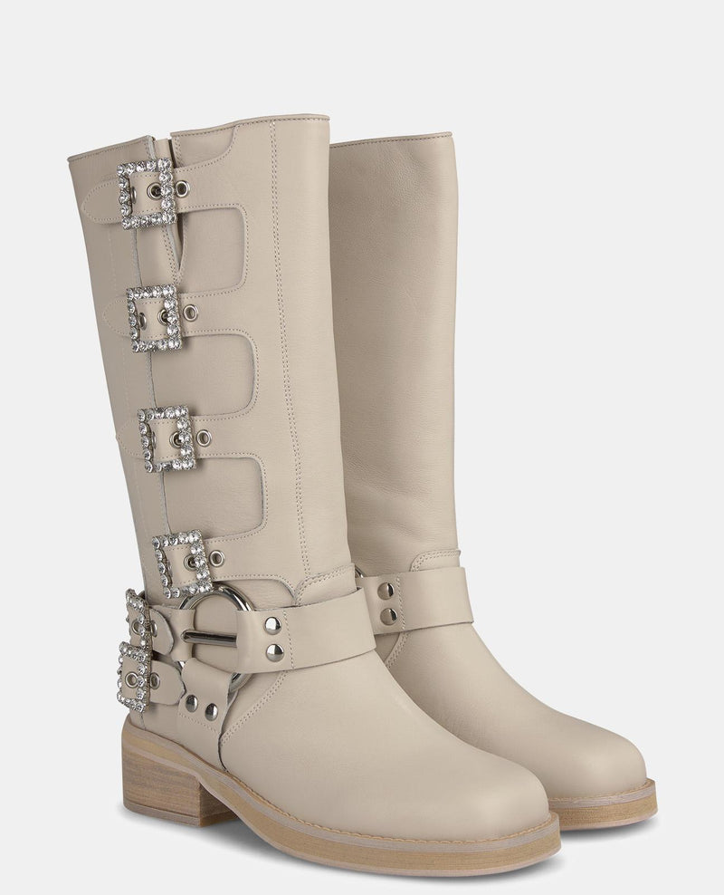 BIKERSTIEFEL MIT STRASSSTEINEN