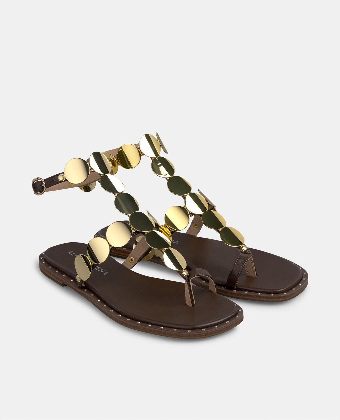 SANDAL WITH METALLIC ORNAMENT