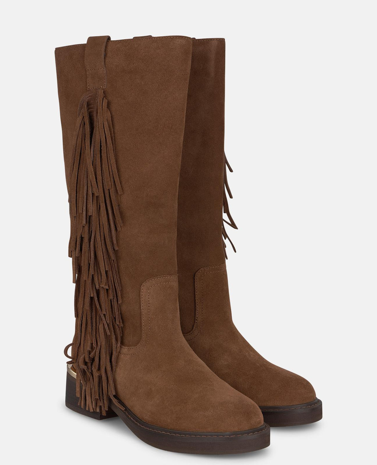LEATHER BOOTS WITH FRINGE