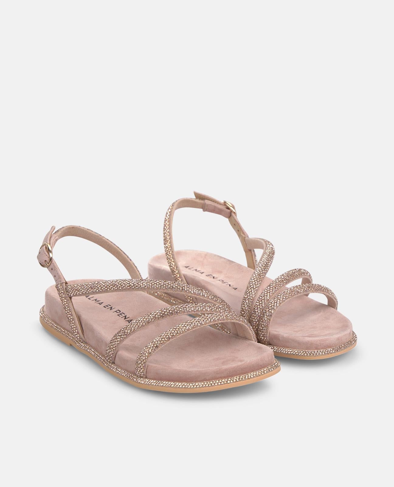 SANDALIA PLANA TIRAS TRANSFER