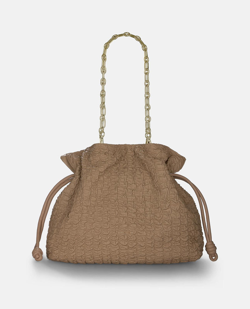 BORSA A FORMA DI CONFETTI IN PELLE STRUTTURATA