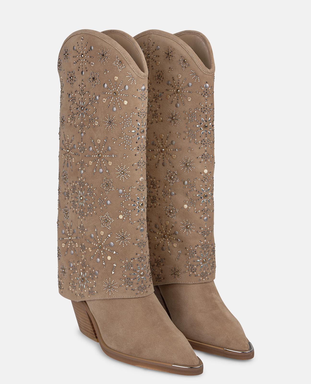 BOTA COWBOY DE ANTE CON PEDRERÍA