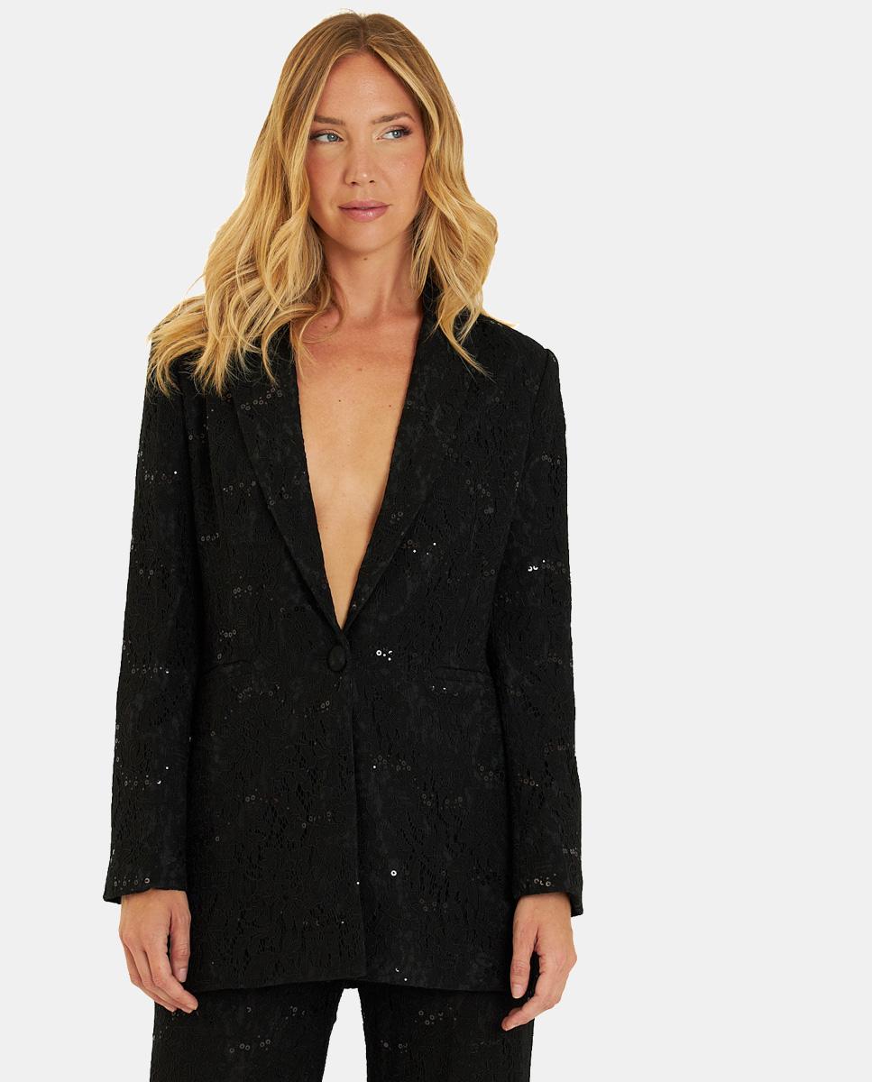 BLAZER EN DENTELLE AVEC PAILLETTES