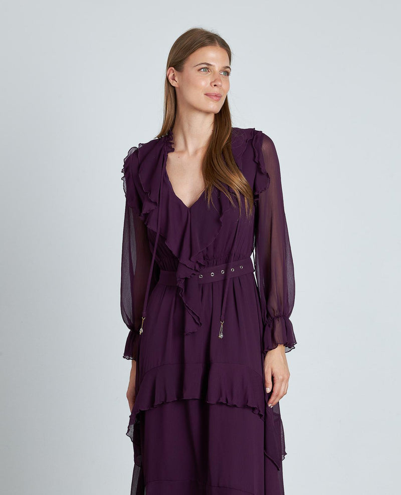 VESTIDO VOLANTES CINTURÓN