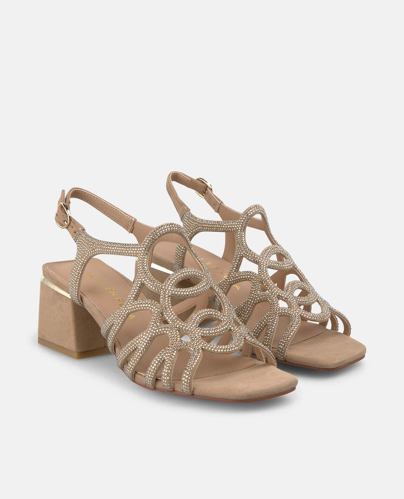 SANDALIA TACON TIRAS CIRCULARES