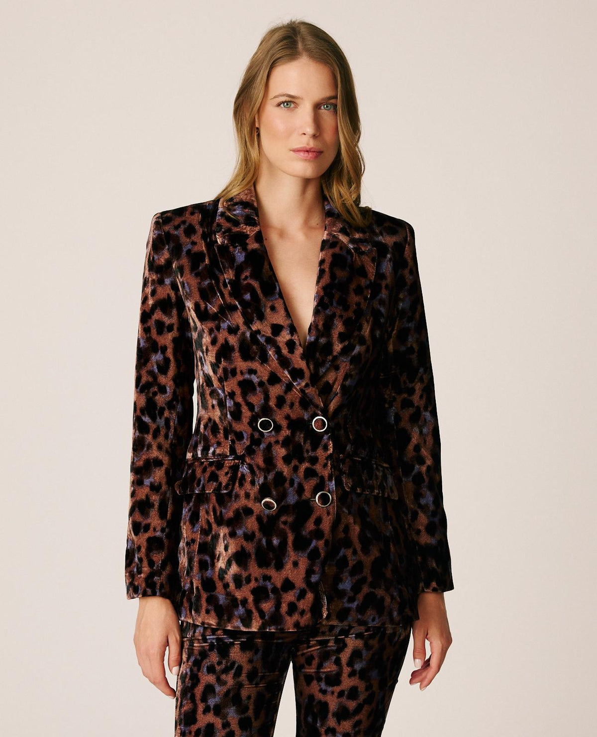 BLAZER TERCIOPELO ESTAMPADA