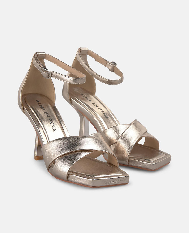 SANDALIA TACON TIRAS CRUZADAS