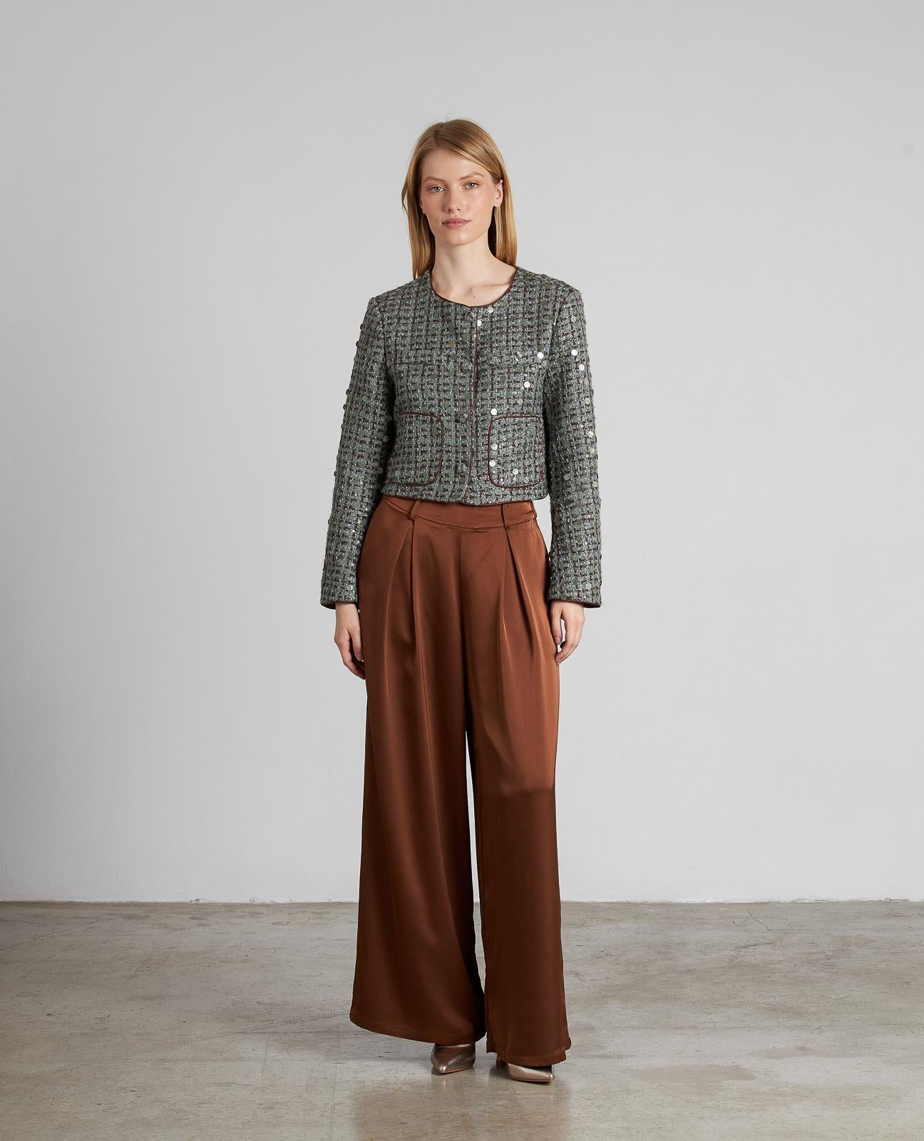 CHAQUETA ESTRUCTURA LENTEJUELAS