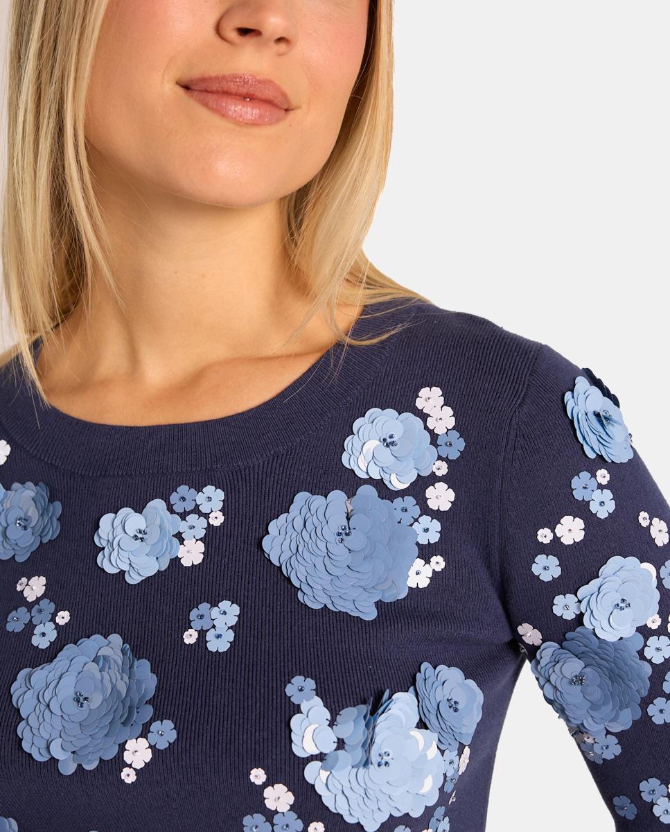 KNITTED SWEATER WITH BEADS