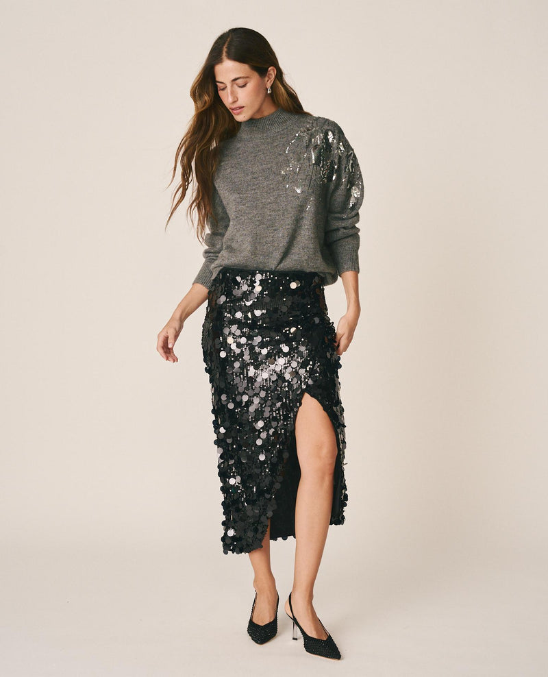 MIDI SEQUIN SKIRT