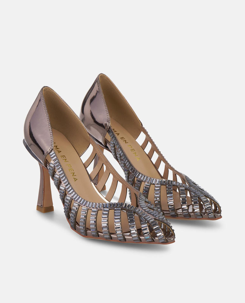 SCHUHE MIT ABSÄTZEN MIT SPIEGELEFFEKT