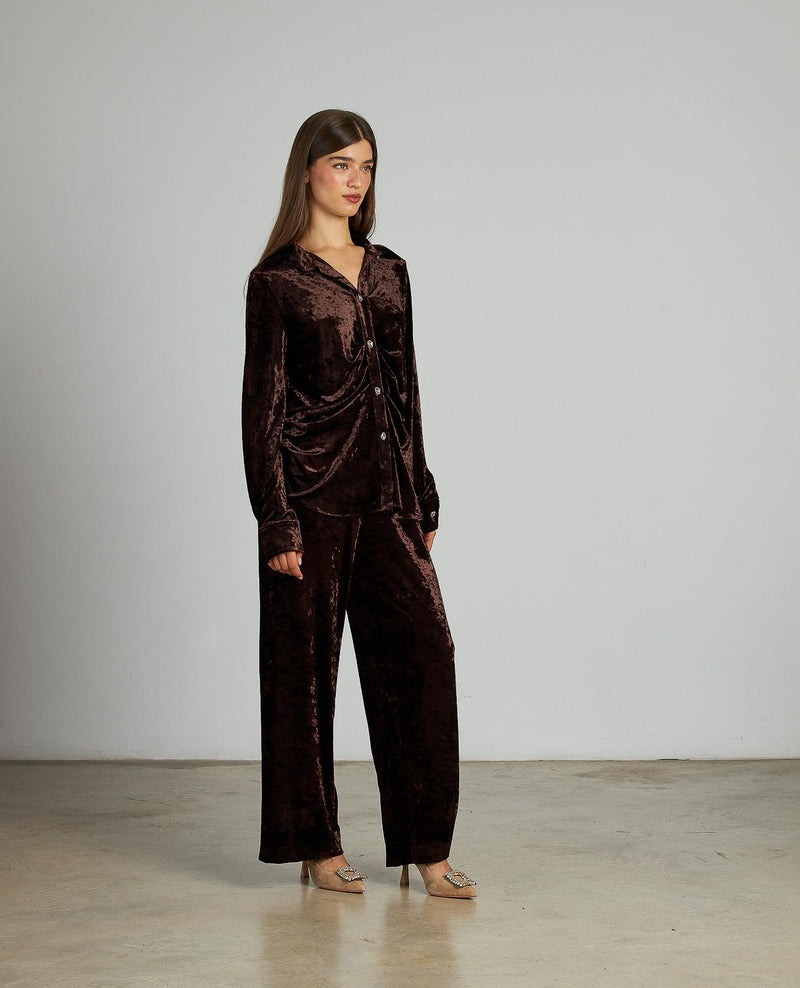 PANTALÓN TIRO ALTO TERCIOPELO