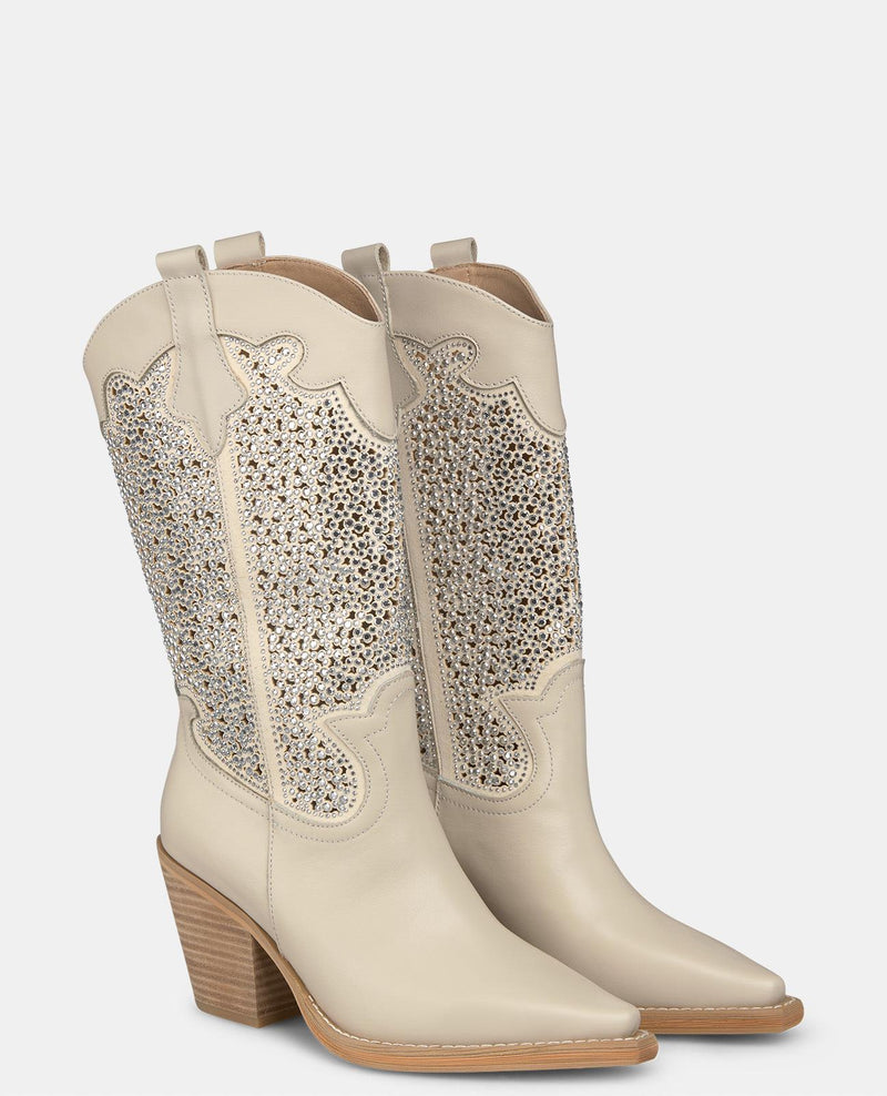 GLITTER OPENWORK BOOT