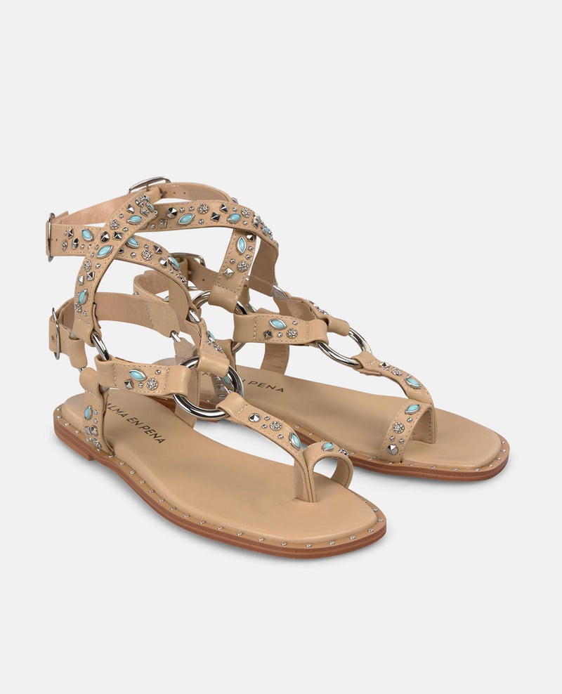 STUDDED TOE SANDAL