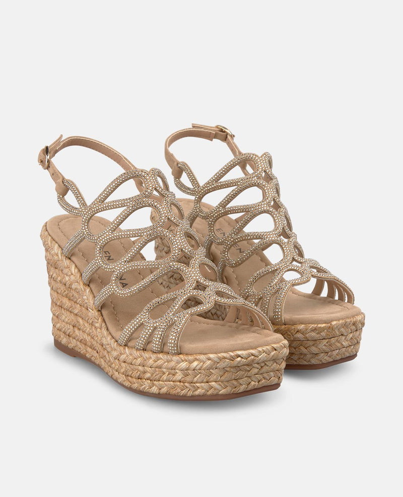 SANDALIA DE PLATAFORMA CUERPO ENTRELAZADO