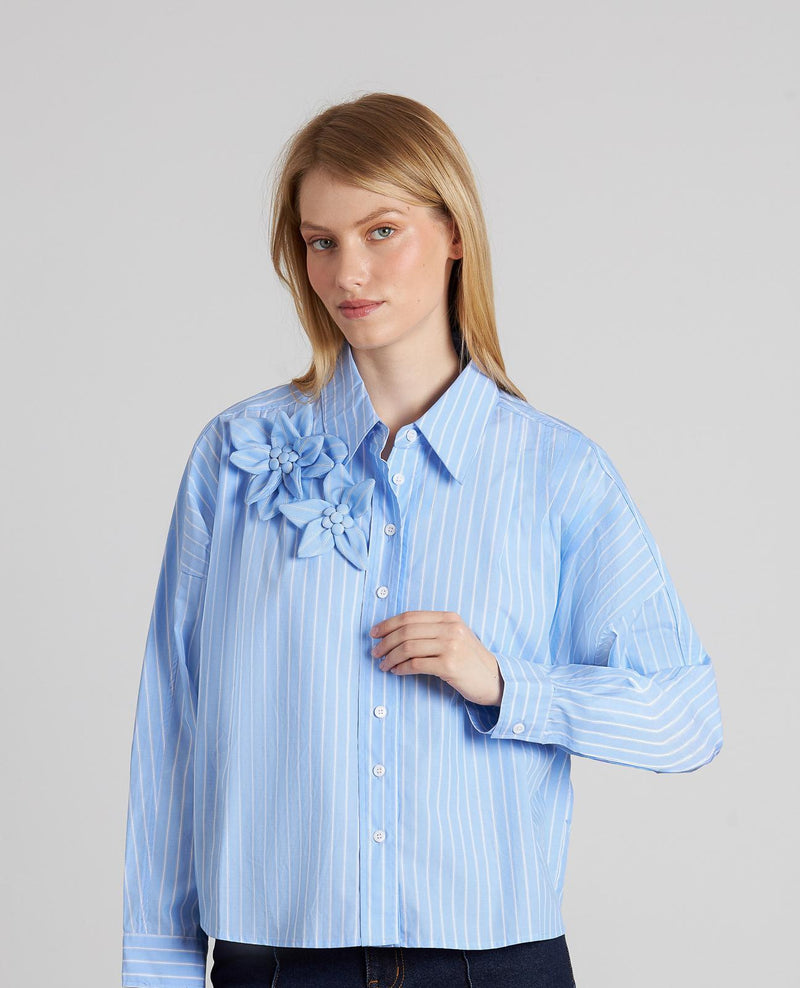 CAMISA RAYADA FLORES