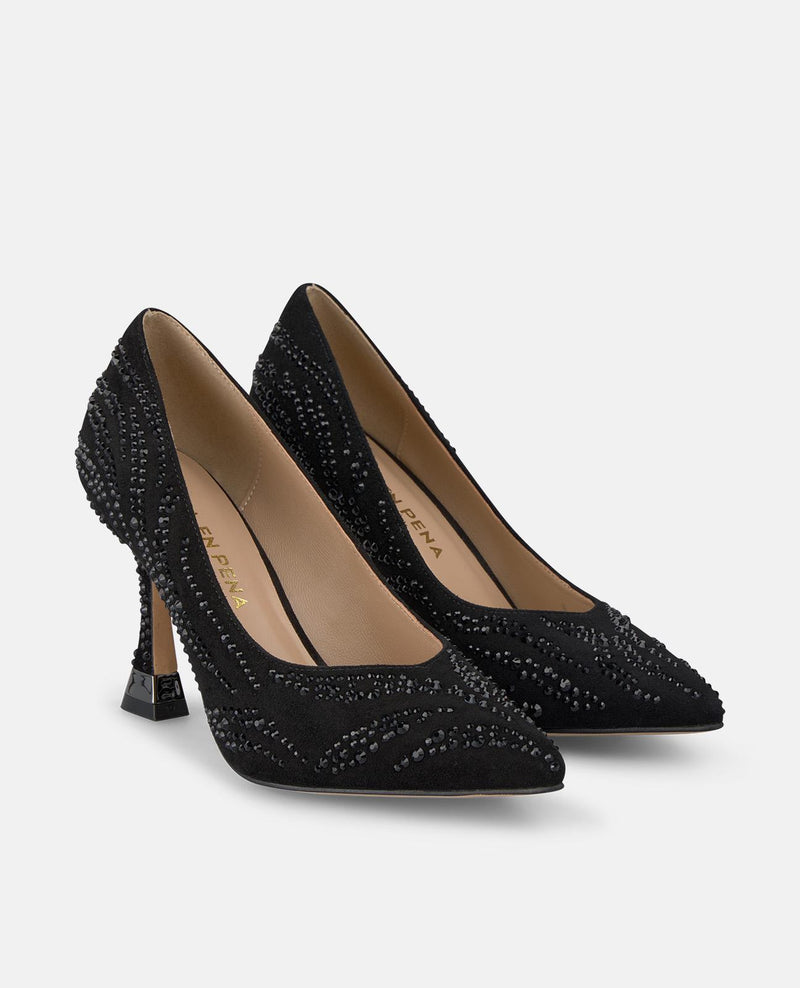 SCARPA CON TACCO ALTO E DETTAGLIO STRASS