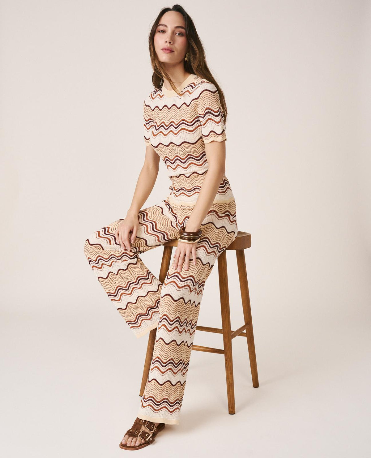 STRAIGHT KNIT TROUSERS
