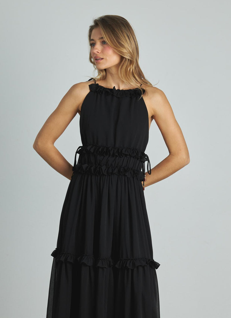 VESTIDO MIDI CUELLO HALTER