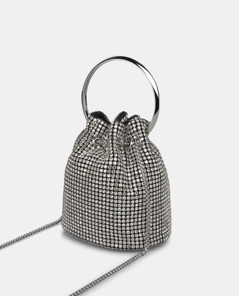 TASCHE MIT STRASSSTEINEN BESETZT